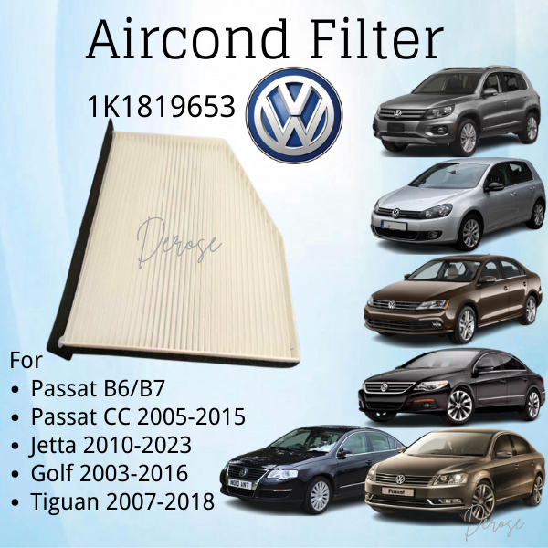 ไส้กรองอากาศ VOLKSWAGEN PASSAT B6 / PASSAT B7 / PASSAT CC / JETTA / GOLF / TIGUAN 1K1819653