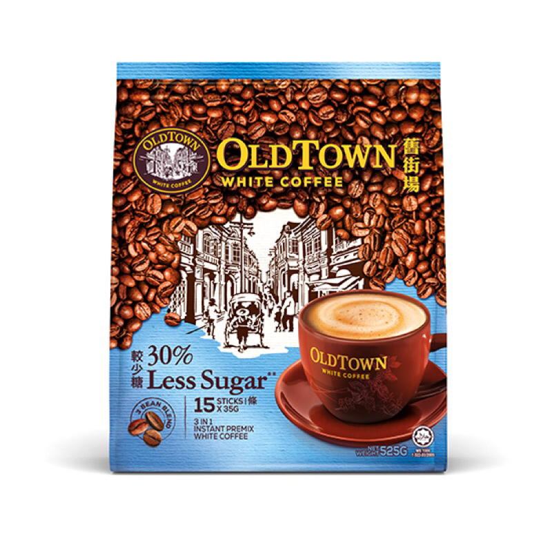 OLDTOWN White Coffee 3IN1 LESS SUGAR 15sX35G