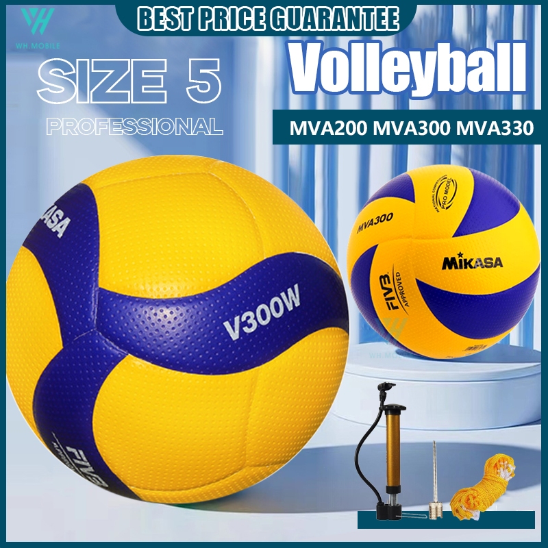 Mikasa ลูกวอลเลย์บอล Bola Tampar หนัง PU Volley Ball Mikasa MVA300 MVA330 MVA200 คุณภาพสูงขนาด 5 Bol