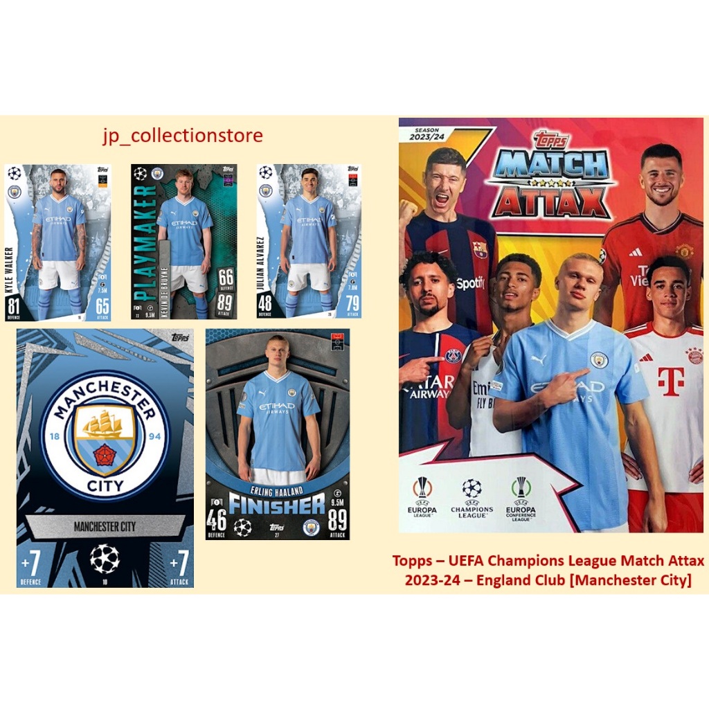 [Manchester City] การ์ดมันเงาและปกติ 2023/24 Match Attax Football