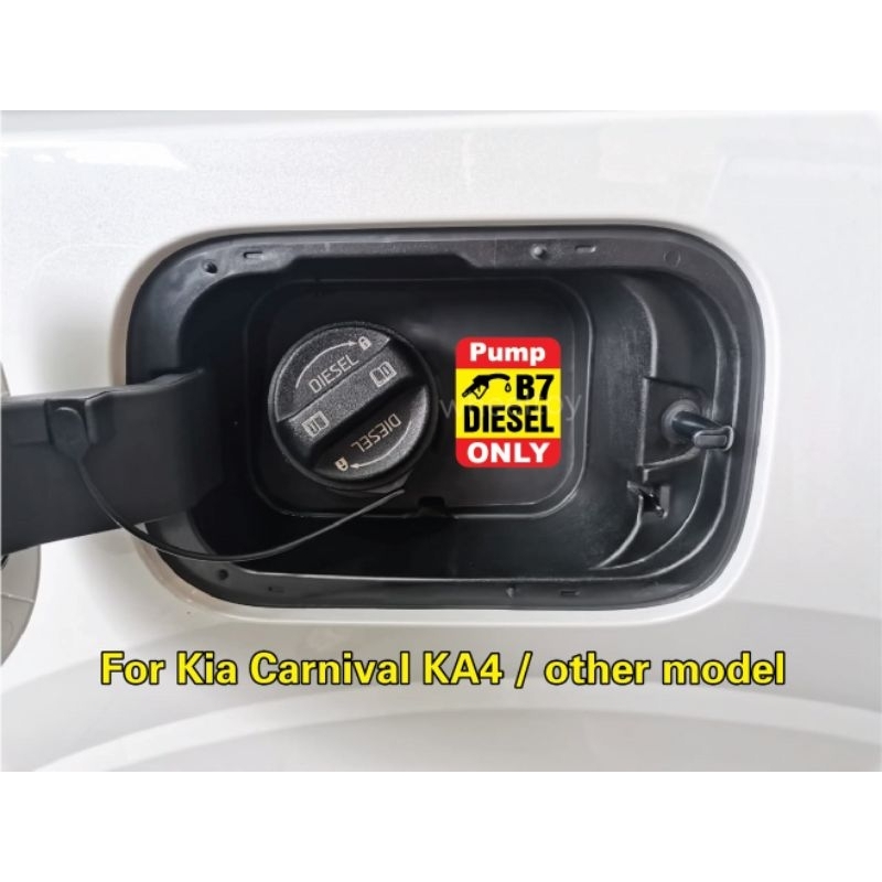 KIA carnival KA4 ปั๊ม B7 DIESEL เท่านั้น~สติกเกอร์กันน้ํา - รูปที่ 3
