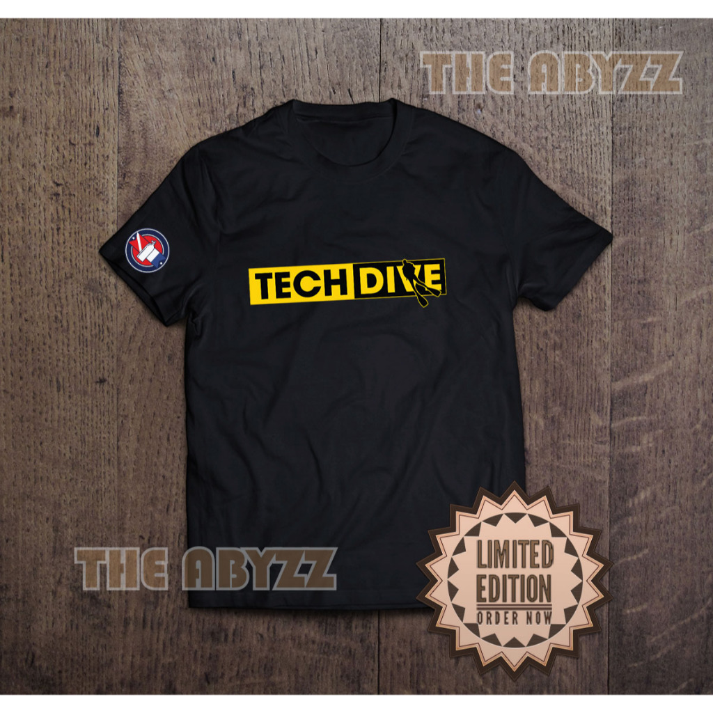 Tech Dive เสื้อยืดดําน้ําไมโครไฟเบอร์แห้งเร็ว S - 5XL Regulator Divers สวมใส่ TEES