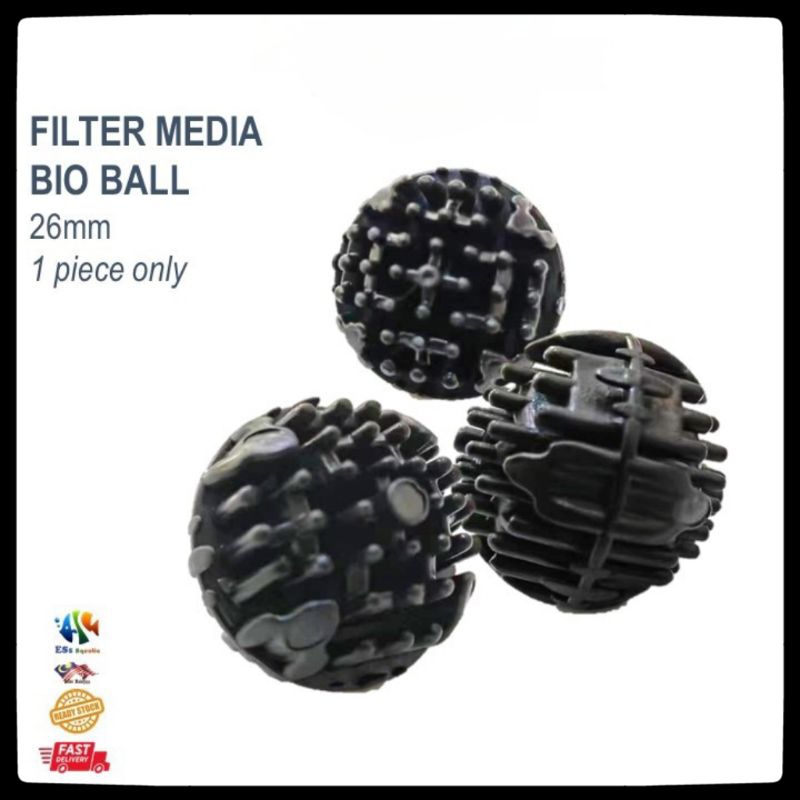 Bio Ball 26 มม. พร้อมฟองน้ํา Aquarium Filter Media Bio Home Nitrifying Bacteria