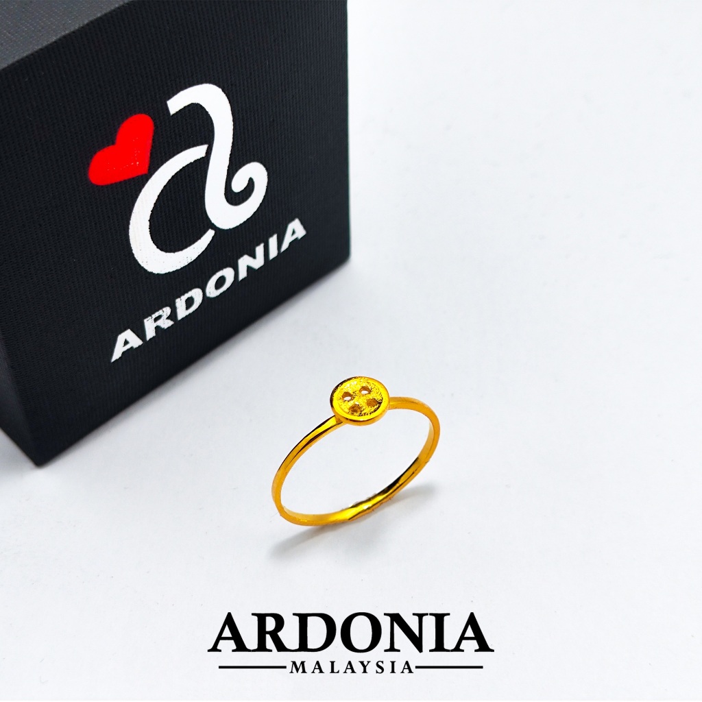 แหวน ARDONIA Cincin Button Emas 916 375 (916 Gold 375 Gold) สําหรับผู้หญิง