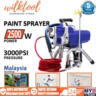 WilkTOOL' Electric High Pressure Airless Paint Sprayer 2500W Spraying Machine Spray Painting Tools 220V Spray Paint