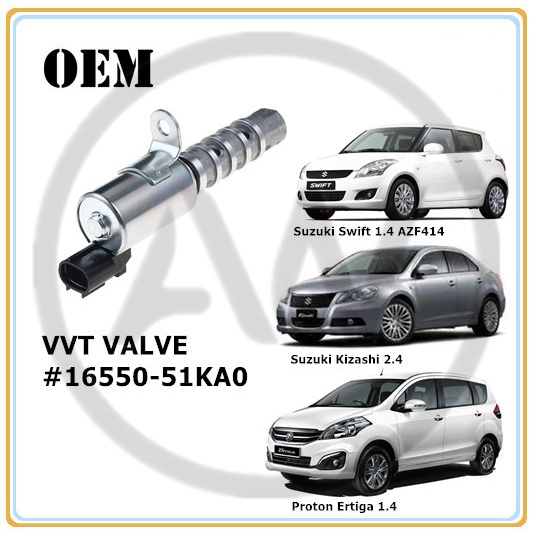 Proton Ertiga 1.4 Suzuki Swift 1.4 Suzuki Kizashi 2.4 VVT Timing Solenoid วาล์วควบคุมน้ํามัน (2 Pin)