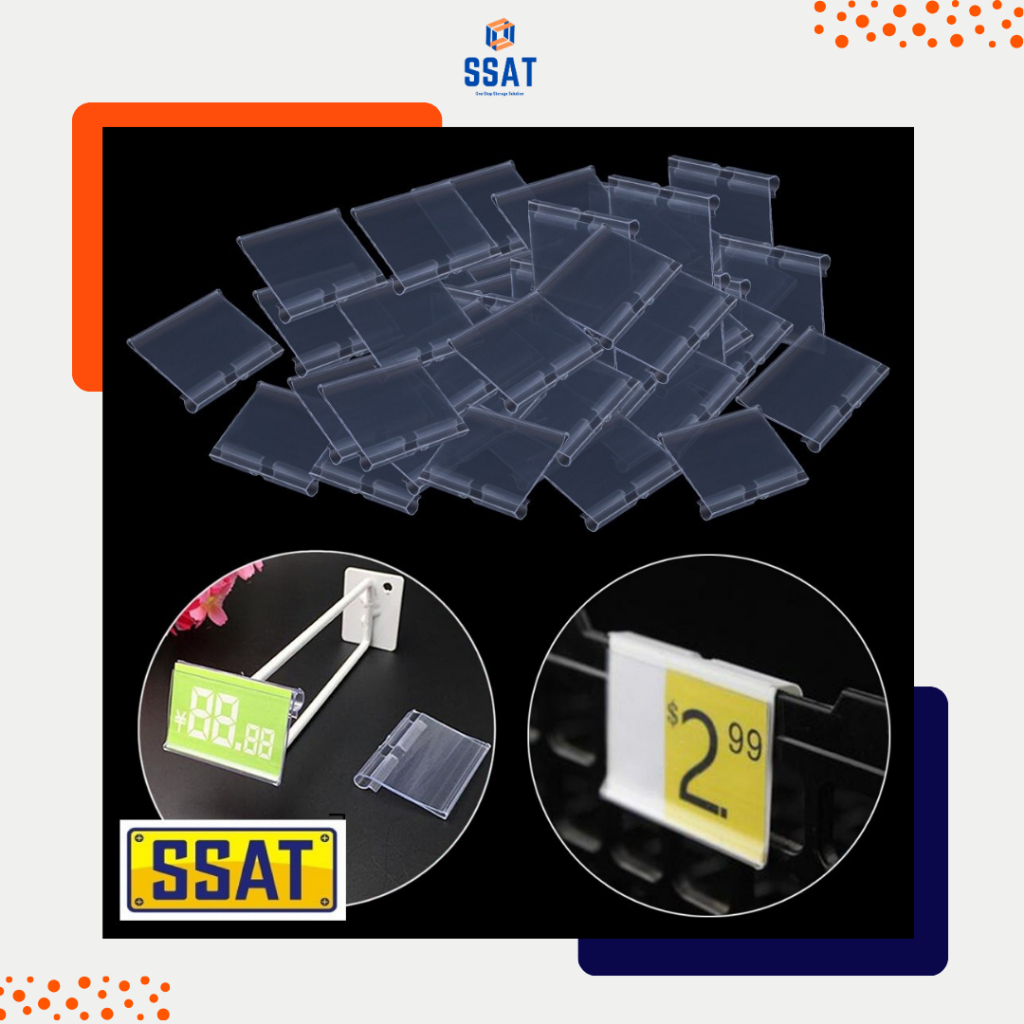 PRICE PLATE/PRICE HOLDER/BARCODE PLAT 4.5CM X 6CM (CLEAR) & 4CM X 6CM (สีดํา)