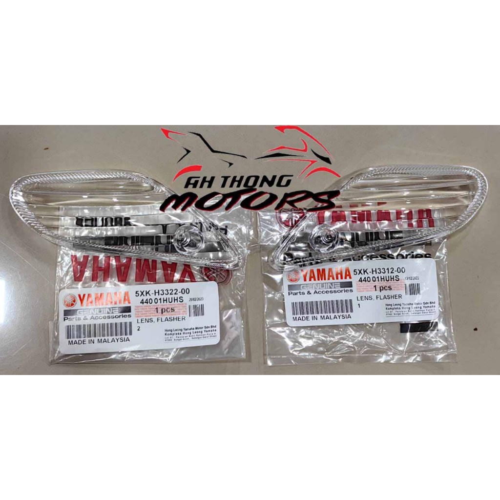 Y125ZR ฝาครอบสัญญาณหน้า LH,RH (2 ชิ้น)/ เลนส์ Flasher 1,2 (2 ชิ้น Yamaha (ไม่คัดลอก) 5XK-H3312-00 LH