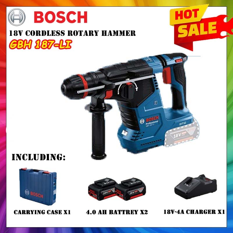 BOSCH GBH187-LI PROFESSIONAL ค้อนหมุนไร้สายพร้อมเชยเดียว