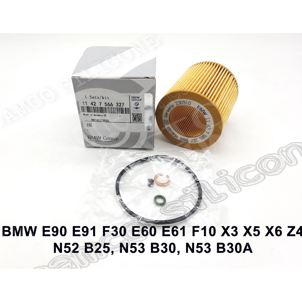 กรองน้ํามันเครื่อง BMW E90 323i 325i 330i 335i E91 F30 E60 E61 F10 X3 X5 X6 Z4 (11427566327) (ฮะ816)