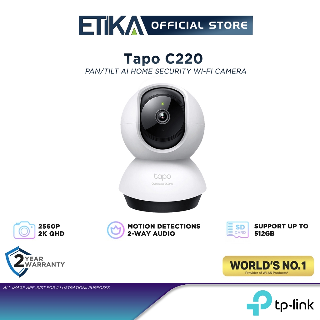 Tp-link Tapo C220 Pan/Tilt AI Home Security Wi-Fi Camera Enhanced Night Vision