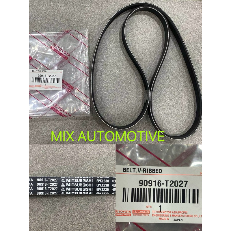 Toyota WISH SEPET ZGE20 ZGE22 ZGE25 <2011 ALTIS ZRE142 ZRE143 ZRE172 2010> FAN BELT 6PK1230 90916-T2