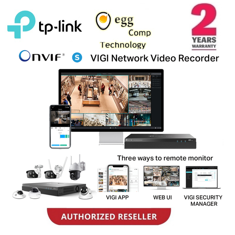 TP LINK VIGI NVR1016H /NVR1008H /NVR1004H-4P /NVR1008H-8P /NVR1008H-8MP /NVR2016H-16MP PoE+ CCTV NVR