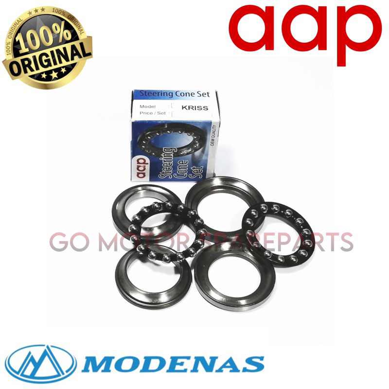 MODENAS KRISS / GT128 / MR1 / DINAMIK / CT100 / CT110 - STEERING CONE BEARING SET AAP MODENAS MODEL