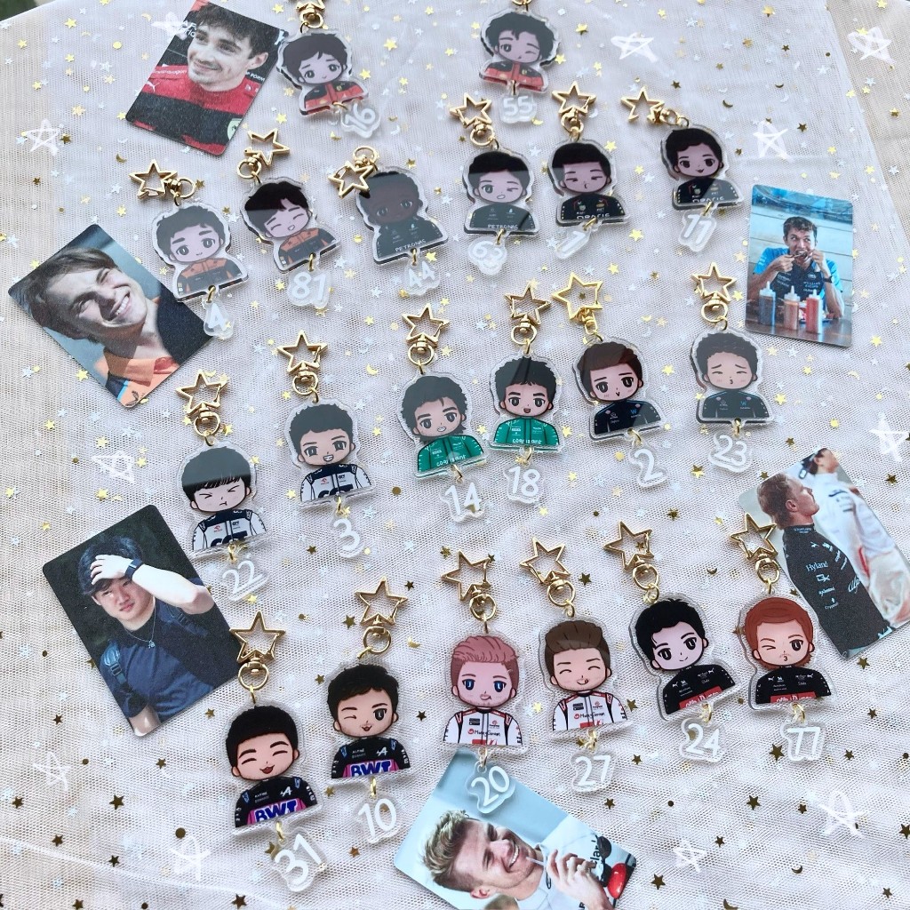 [CLEARANCE] F1/Formula 1 2023/2024 พวงกุญแจอะคริลิคจิบิไดร์เวอร์