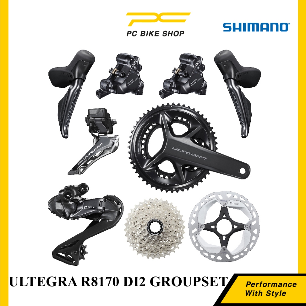 SHIMANO ULTEGRA DI2 R8170 ชุดกลุ่มความเร็ว 12 ชิ้น