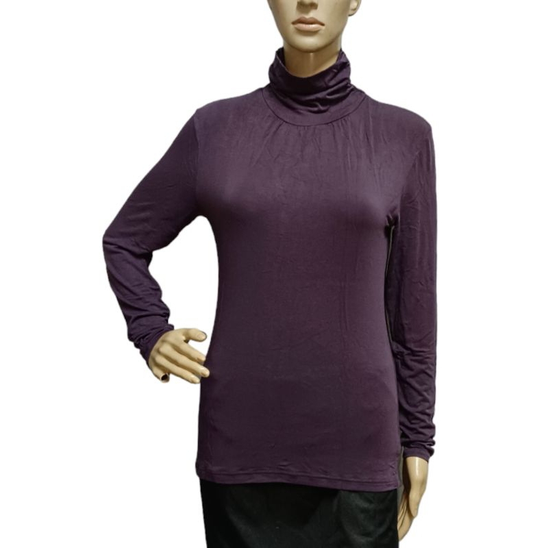 BMT2175 - (L) TOPVALU HEATFACTS เสื้อคอ TURTLE ด้านใน