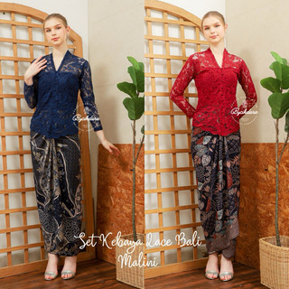 (ONE SET) Bycikdara Kebaya Lace Set Pario | Kebaya Lace Bali Malini | Kebaya with Skirt Pario