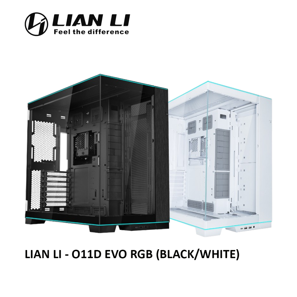 LIAN LI O11 DYNAMIC EVO RGB กระจกนิรภัย - สีดํา/ขาว (O11D EVO RGB)