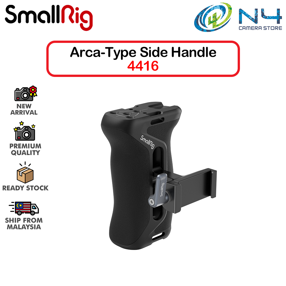 Smallrig 4416 Arca-Type มือจับด้านข้าง มาพร้อมกับอินเทอร์เฟซ ACRA-Swiss มาตรฐาน และความคล่องตัวสูง