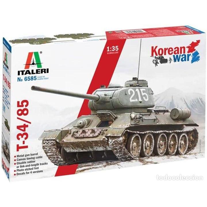 Italeri 6585 T-34/85 สงครามเกาหลี 1/35 พลาสติกชุดถัง
