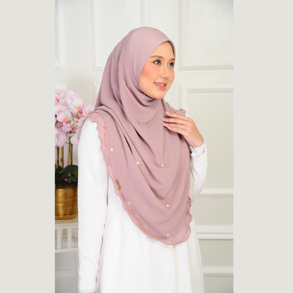 Tudung Sarung Sara 2 ชั้น Instant Heavy Chiffon