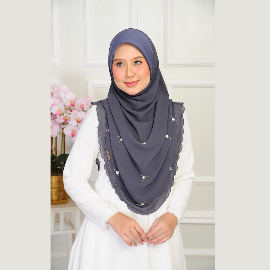 Tudung Sarung Sara 2 ชั้น Instant Heavy Chiffon