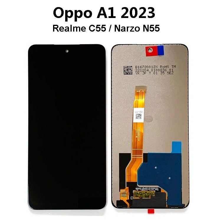 อะไหล่หน้าจอสัมผัสดิจิทัล LCD แบบเปลี่ยน สําหรับ Oppo A1 2023 Oppo A1 5G ( PHS110 ) Realme C55