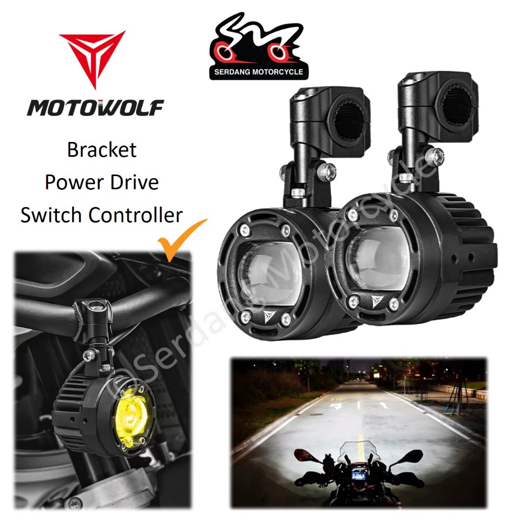 MOTOWOLF MDL5006 LED Spotlight Daylight Control Censor ไฟหน้าไฟหน้าไฟกีฬา Lampu มอเตอร์รถจักรยานยนต์