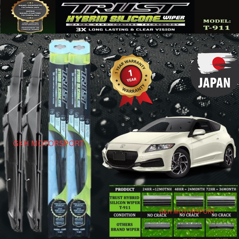 Honda CRZ Trust Hybrid Silicone Premium JAPAN Quality Nano Technology Car Wiper (21 - 26)