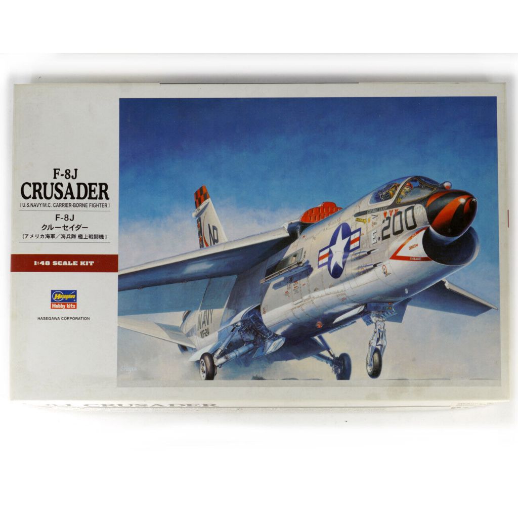 HASEAWA 07226 KIT 1/48 1:48 F-8J CRUSADER US NAVY CARRIER-BORN FIGHTER