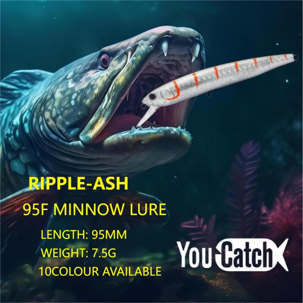 Youcatch RIPPLE-ASH เหยื่อตกปลา ZERO ARISE minnow 95F เหยื่อตกปลามินโน