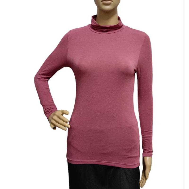 BMT2232 - (L) FIBERHEAT LADIES เสื้อเชิ้ตคอเต่าที่อบอุ่นด้านใน