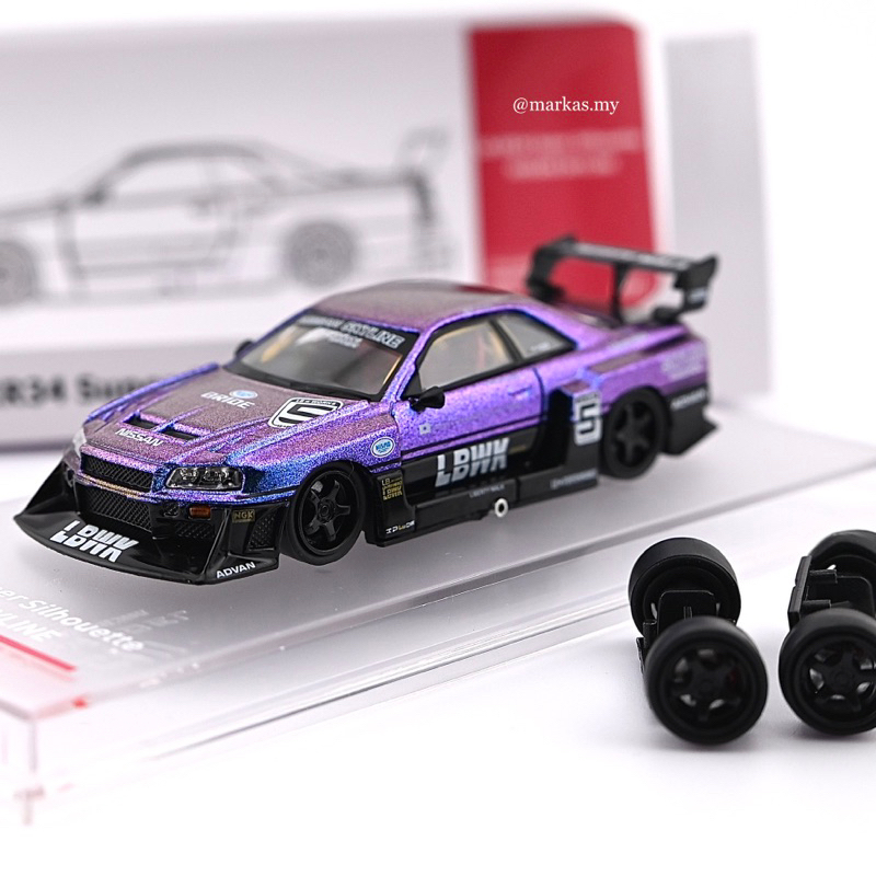 CM MODEL 1/64 NISSAN LBWK ER34 5 SUPER SILHOUETTE