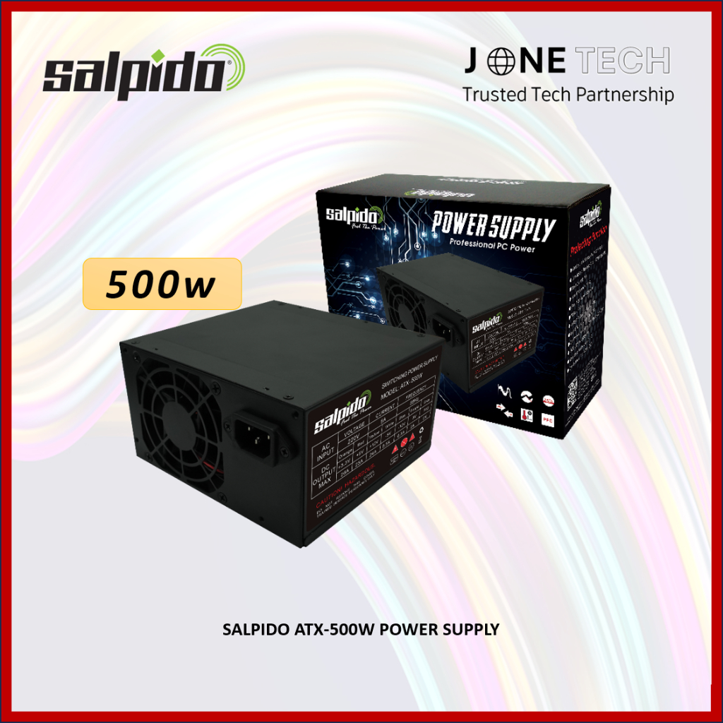 Salpido ATX-500W พาวเวอร์ซัพพลาย - สําหรับเดสก์ท็อป PC PSU Supply Unit