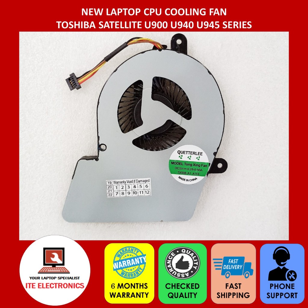 ใหม่ TOSHIBA SATELLITE U900 U940 U945 SERIES CPU COOLING FAN