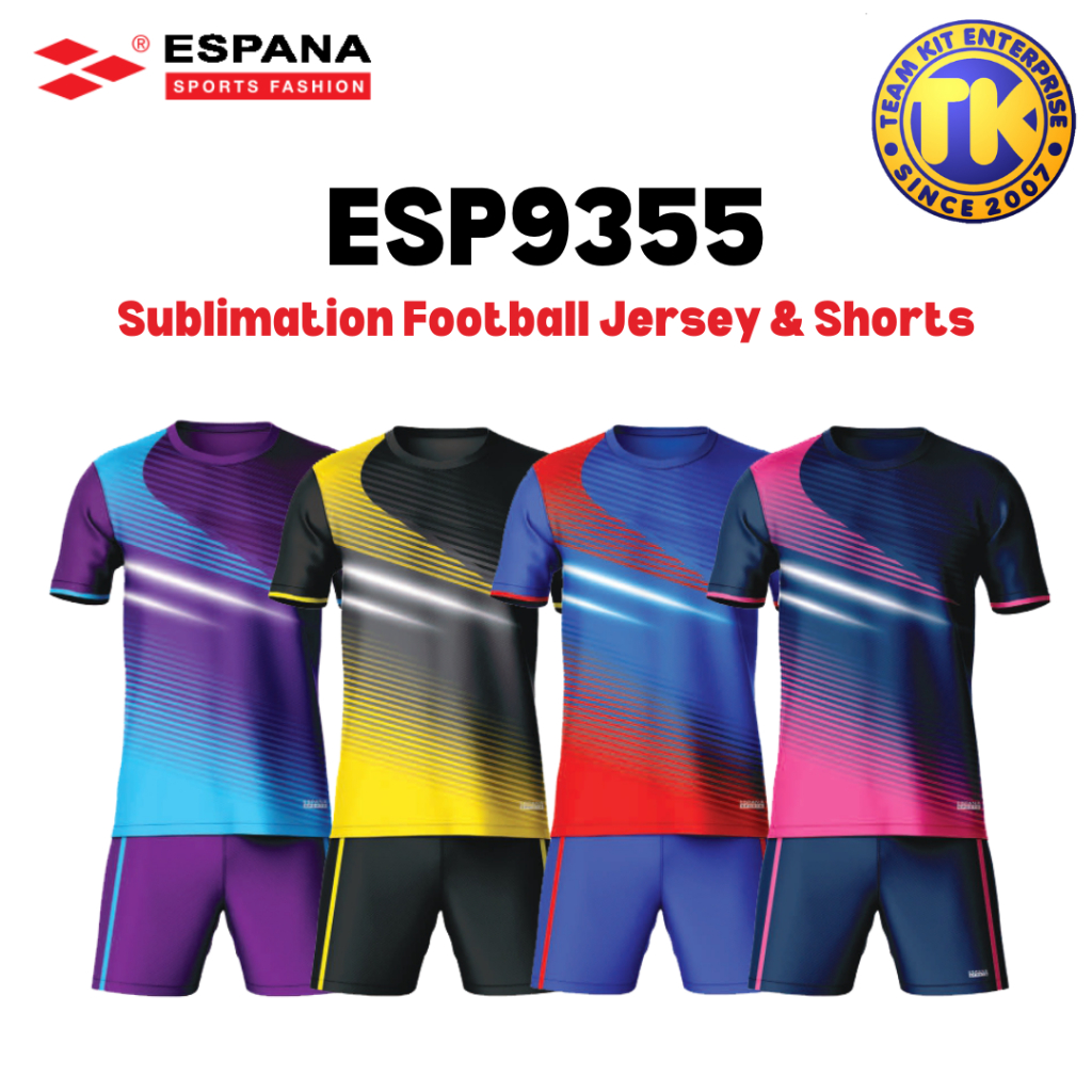 เสื้อกีฬาแขนสั้น ลายทีมชาติฟุตบอล ESPANA SPORTS ESP9355