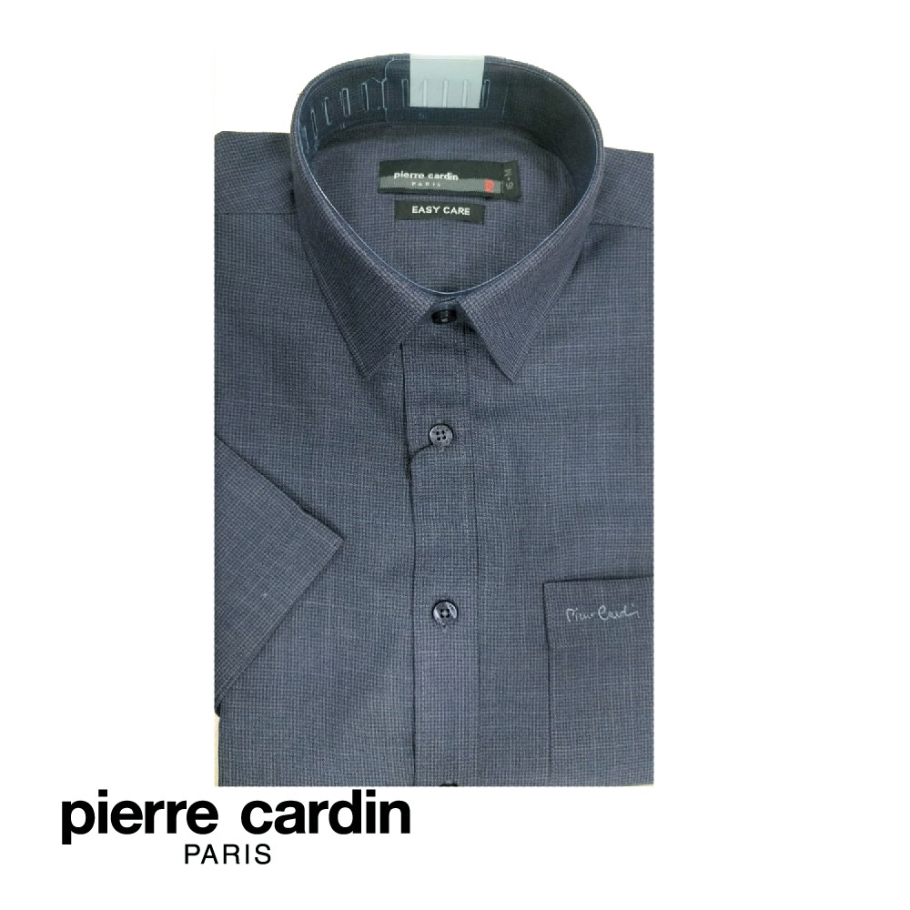 Pierre CARDIN เสื้อยืด แขนสั้น พร้อมกระเป๋า (พอดีตัว) สีเทา (W3405B-11372)