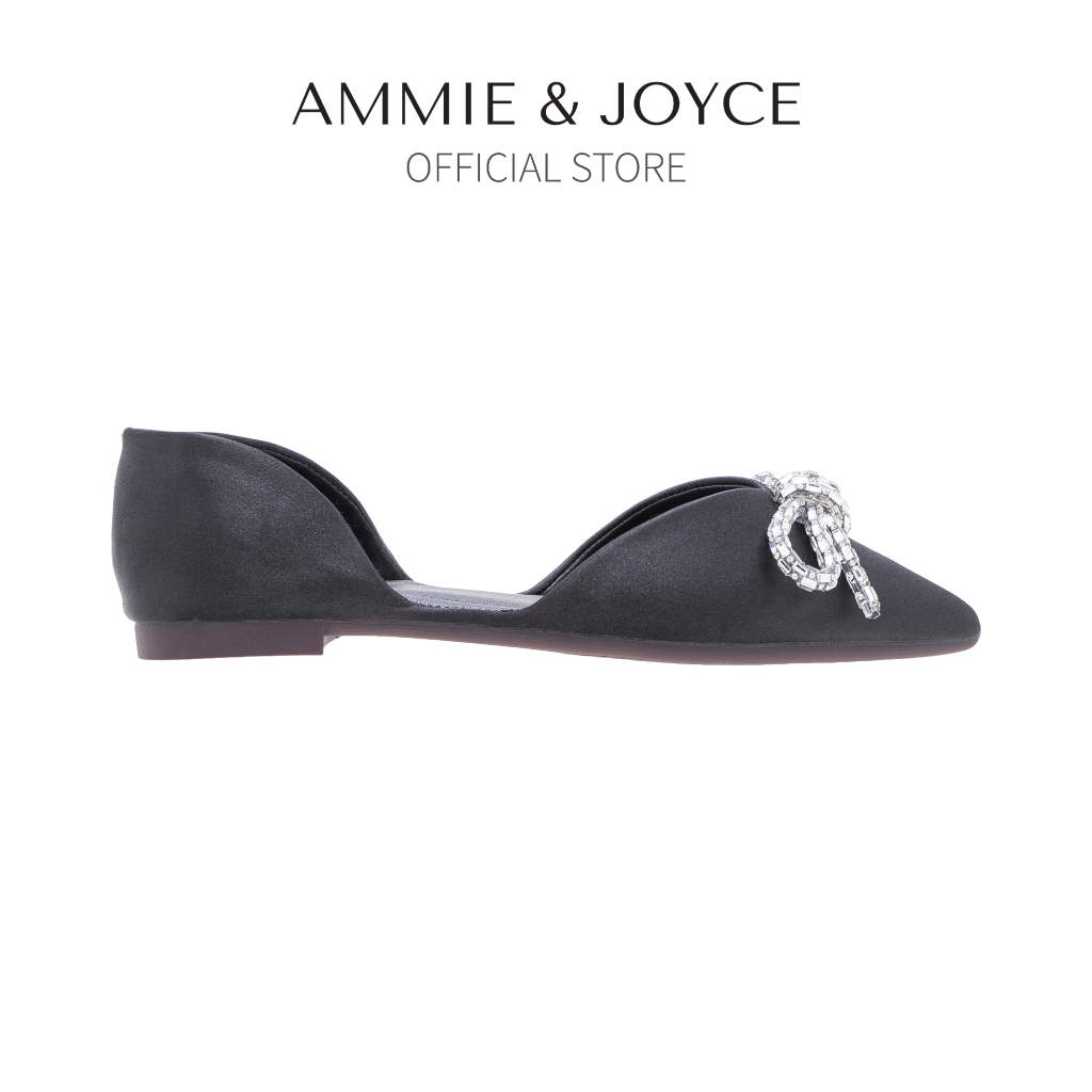 Ammie &amp; JOYCE Delta รองเท้าส้นเตี้ย สําหรับผู้หญิง (สีดํา)
