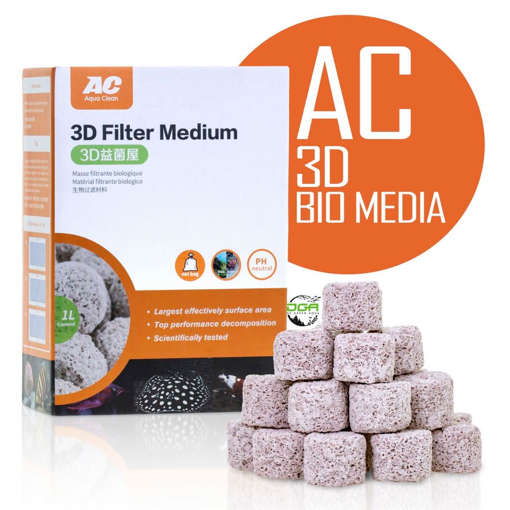 AC 3D Filter Media โฟมล้างมือตู้ปลา (ห้องโดยสาร AC 3D益)
