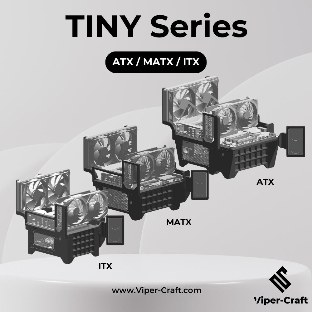 [ TINY Series ] PC Frame / Stand / Test Bench - วัสดุ PETG ( MATX / ITX / ATX )