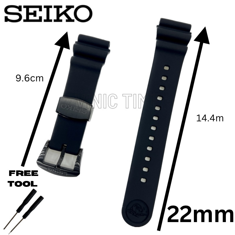 Seiko Prospex สายนาฬิกาข้อมือซิลิโคน สีดํา 22 มม. SRPC49K1 R02F011M0