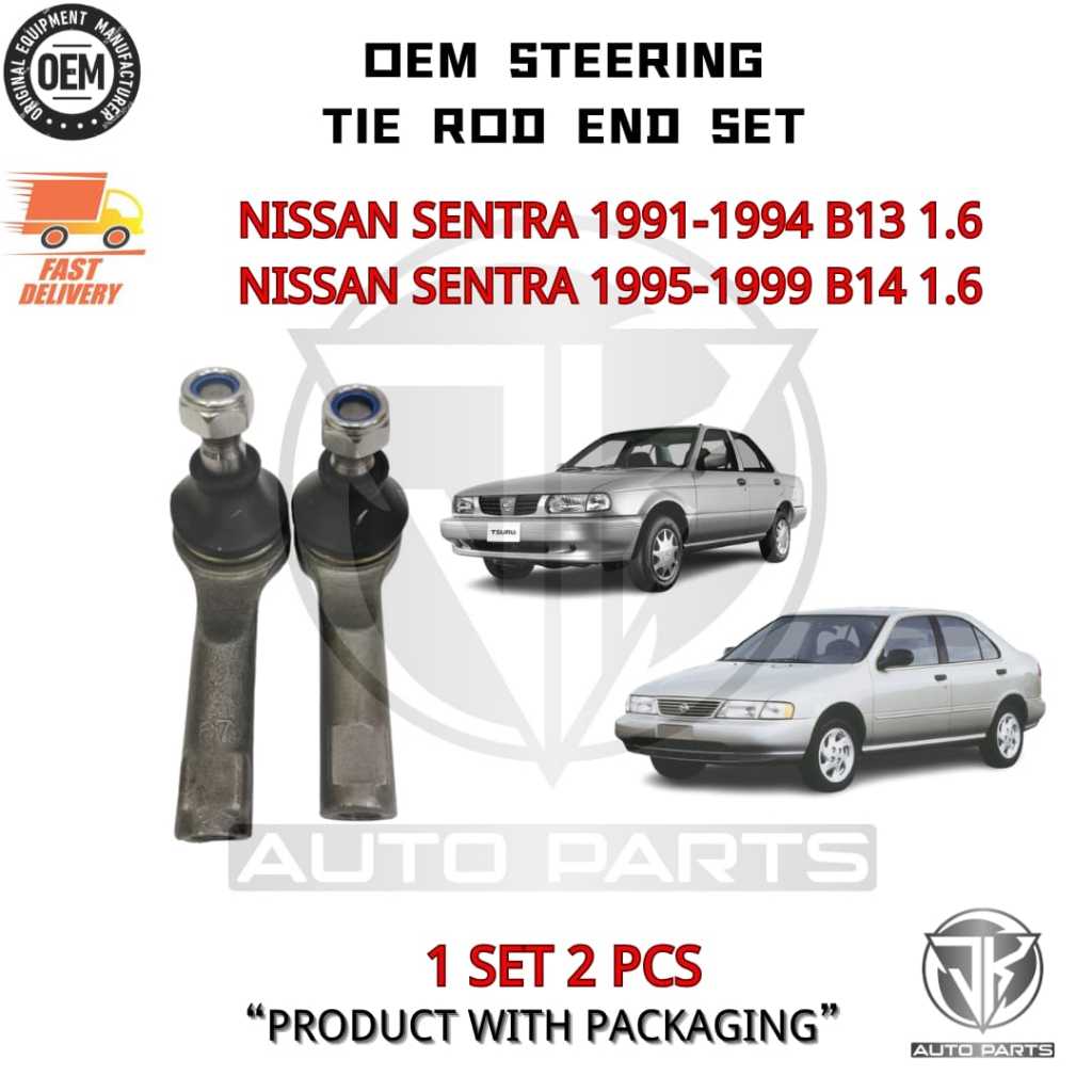 1 PAIR OEM STEERING TOTTER TIE ROD END NISSAN SENTRA 1991-1999 B13/B14 1.6,AD RESORT Y10 (NIE-48520-