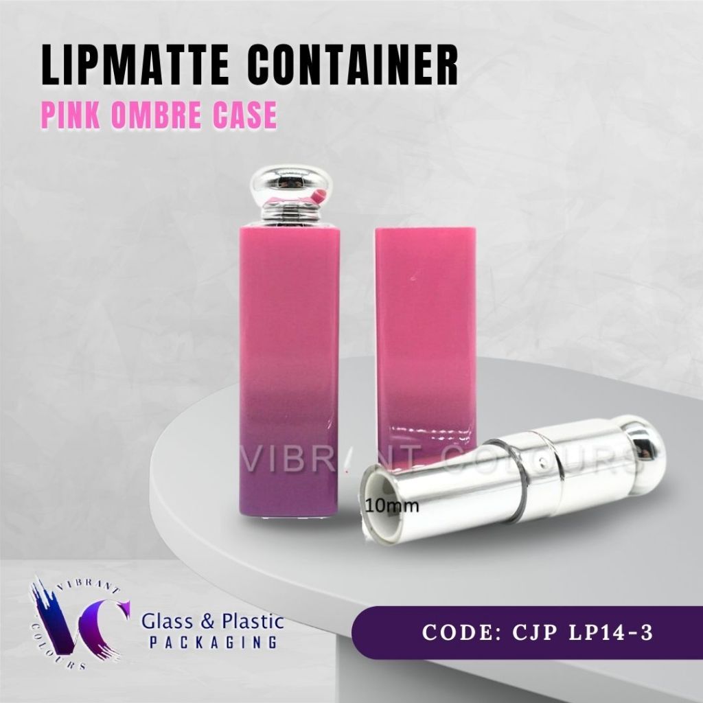 PINK OMBRE LIPSTICK CASE/ BOTTLE/ COSMETIC CONTAINER WITH CAP LP14-3 POST TODAY !