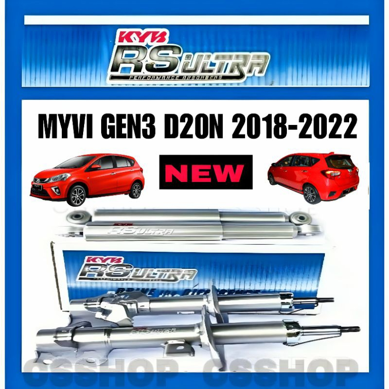 PERODUA MYVI 2018 , ABSORBER FRONT / REAR KYB RS ULTRA HEAVY DUTY KAYABA SUSPENSION