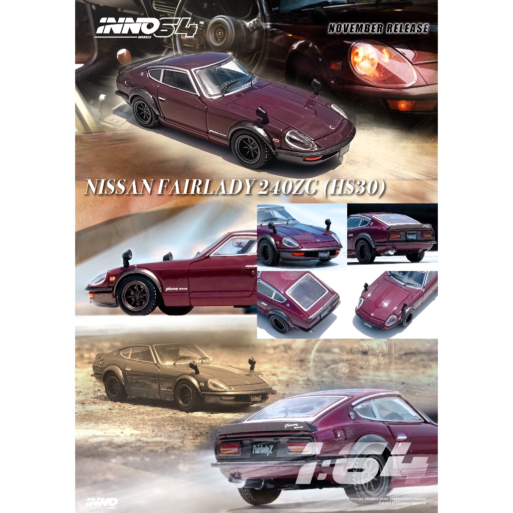 INNO MODELS INNO64 1/64 NISSAN FAIRLADY 240ZG HS30