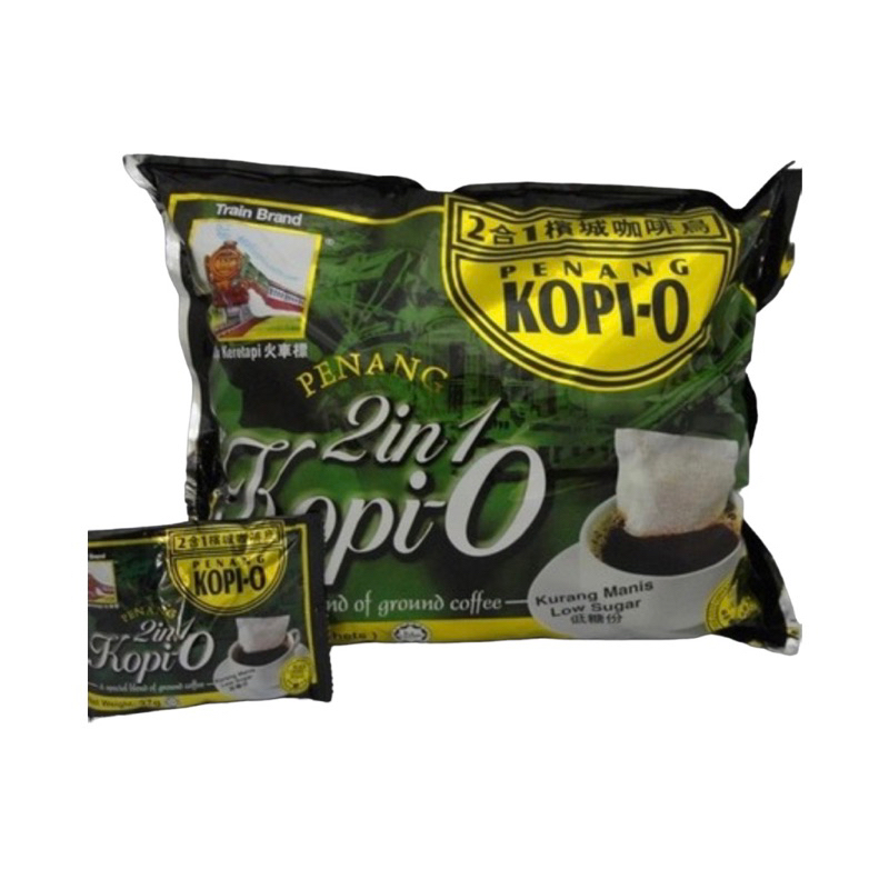 (EXP: 2027 JUN) TRAIN BRAND PENANG CAP KERETAPI 2 IN 1 KOPI-O 槟城火车标2合1咖啡乌 (25g x 25 sachets)