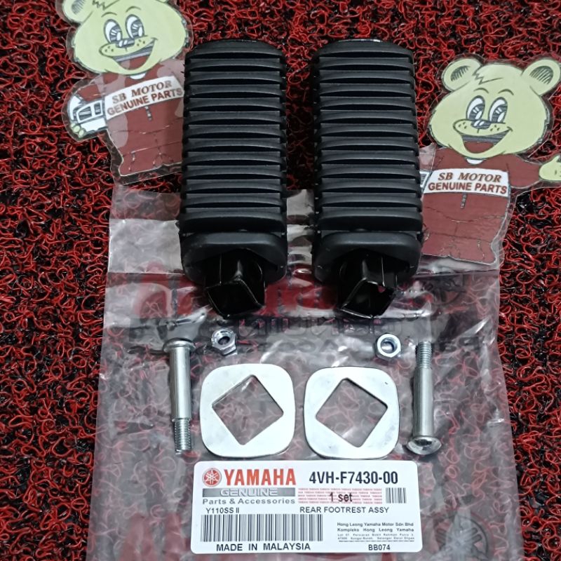 YAMAHA Y100NEW Y110NEW SS2 SRX SPORT2 SRE REAR FOOTREST PEDAL PEMINJAK KAKI BELAKANG SET 4VH-F7430-0