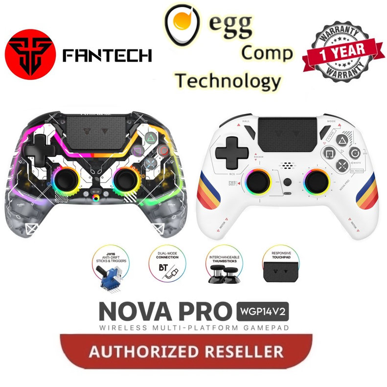FANTECH NOVA WGP14 / WGP14V2 GAMEPAD ไร้สาย HALL EFFECT NOVA WGP14 สําหรับ PS4 PC ANDROID BLUETOOTH 