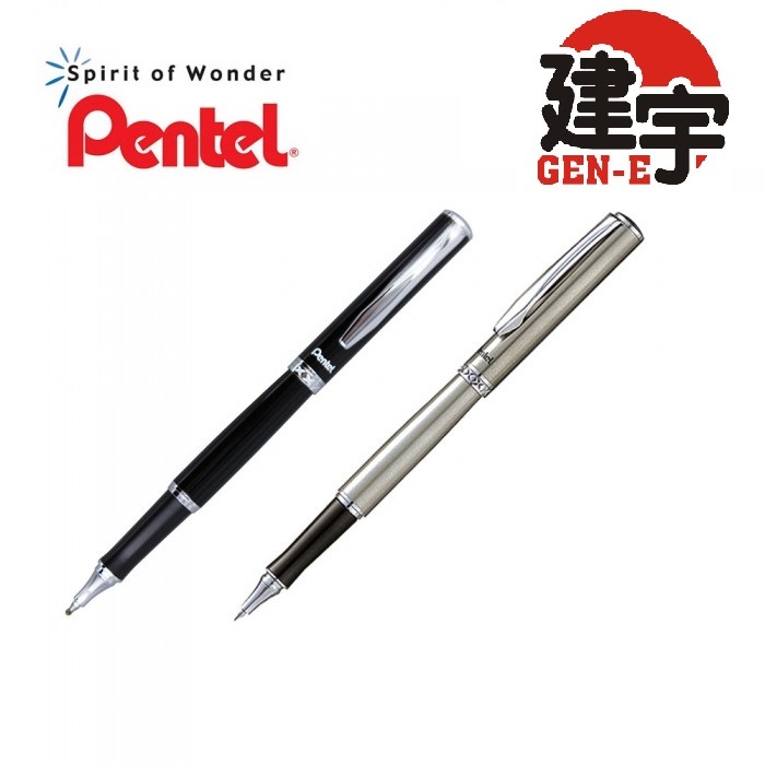 Pentel Sterling Gel Roller Gel Pen - 0.7mm Black Energel Ink Signature Pen K600-A Silver Body หรือ K